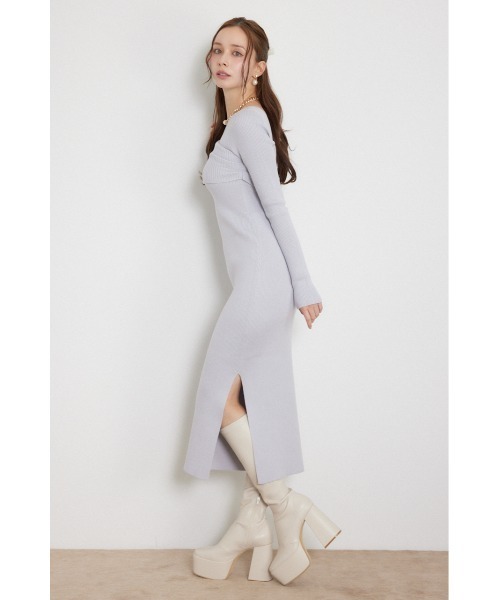 rienda(リエンダ)の「【AW先行アイテム】カシュクールワンショルダーニットタイトワンピース 秋服 冬服(ワンピース・レディース・ブラウン/ブラック/ライトブルー・FREE)」の19枚目の写真