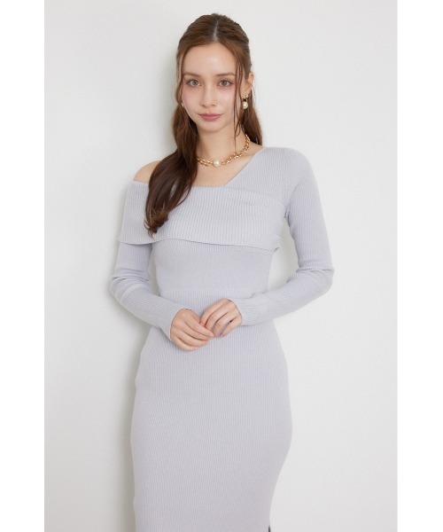 rienda(リエンダ)の「【AW先行アイテム】カシュクールワンショルダーニットタイトワンピース 秋服 冬服(ワンピース・レディース・ブラウン/ブラック/ライトブルー・FREE)」の20枚目の写真