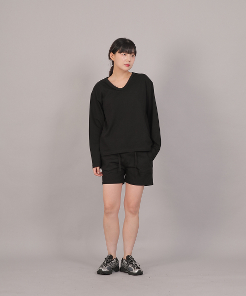 SAINTCREW(セントクルー)の「コットンバンディングショートパンツ CBS-387 ブラック(その他パンツ・レディース・その他・フリー)」の4枚目の写真