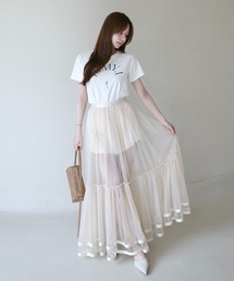 SHEER TULLE SKIRT