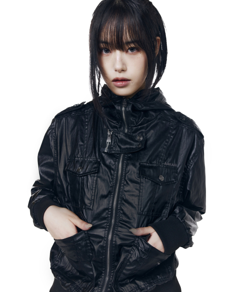 AAKAM(アーカム)の「Coated Pocket Hooded Jacket (Black)(その他アウター・レディース・その他・1/2)」の1枚目の写真