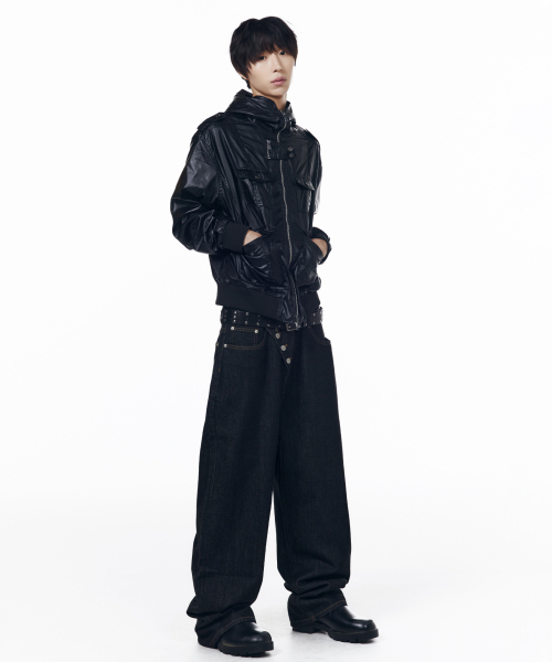 AAKAM(アーカム)の「Coated Pocket Hooded Jacket (Black)(その他アウター・レディース・その他・1/2)」の7枚目の写真