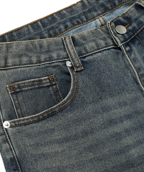 HALFNINE（ハーフナイン）の「エッシュインバンド ウォッシング スパン ストレートデニム I07JRD_HXV11351（デニムパンツ・メンズ・インディゴブルー/ブラック系その他/ブルー系その他・X-LARGE/MEDIUM/LARGE/SMALL/2XL）」の14枚目の写真