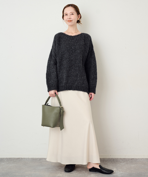 AULENTTI(オウレンティ)の「《追加3》AULENTTI/オウレンティ バケツバッグ FB-5976-DOSA(ハンドバッグ・レディース・ブラック/カーキ・FREE)」の14枚目の写真