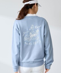 綿裏毛 フラミンゴプリントプルオーバー