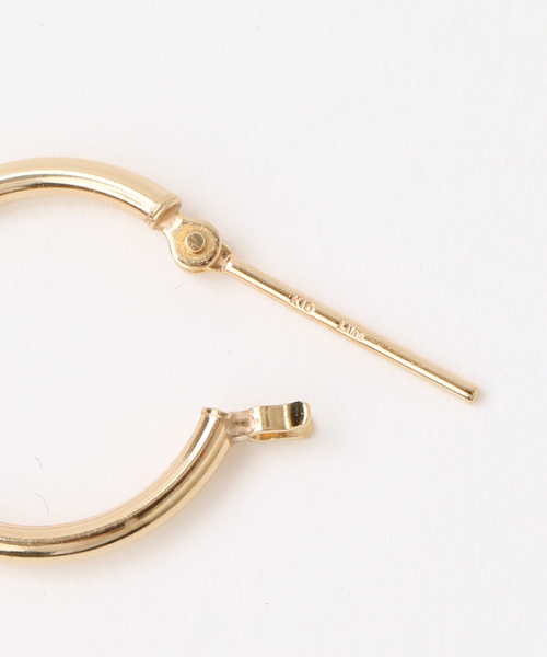 Lilas(リラ)の「1.5パイプ1.5cmルーフピアス K10(両耳)(ピアス(両耳用)・レディース・ゴールド・FREE)」の2枚目の写真