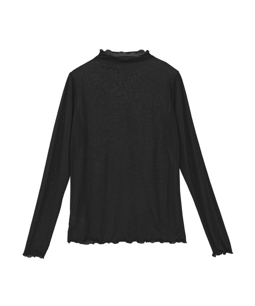 LOGEMENT DE CLAIRE(ロジュモンドクレール)の「シアーボトルネックインナー(Tシャツ/カットソー・レディース・カーキ/キナリ/ブラック/レンガ・FREE)」の2枚目の写真