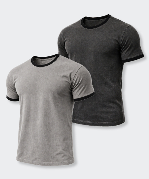 AFRESH(アフレッシュ)の「WASHED PIGMENT リンガー マッスルフィット ショートスリーブ_2color(Tシャツ/カットソー・メンズ・チャコールグレー/グレー・XX-LARGE/MEDIUM/LARGE/X-LARGE)」の3枚目の写真