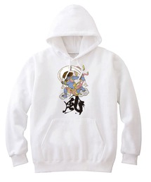NIPOP（ニポップ） プルパーカー スウェット 裏毛 風神 和 イラスト プリント インバウンド お土産 トップス メンズ ユニセックス