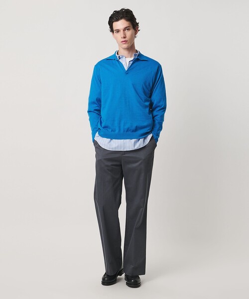 UNITED ARROWS(ユナイテッドアローズ)の「アルパカ/ウール スキッパー ニット(ニット/セーター・メンズ・コバルトブルー/ブラック・XL/L/M/S)」の5枚目の写真