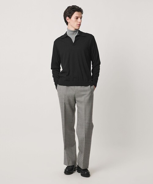 UNITED ARROWS(ユナイテッドアローズ)の「アルパカ/ウール スキッパー ニット(ニット/セーター・メンズ・コバルトブルー/ブラック・XL/L/M/S)」の7枚目の写真