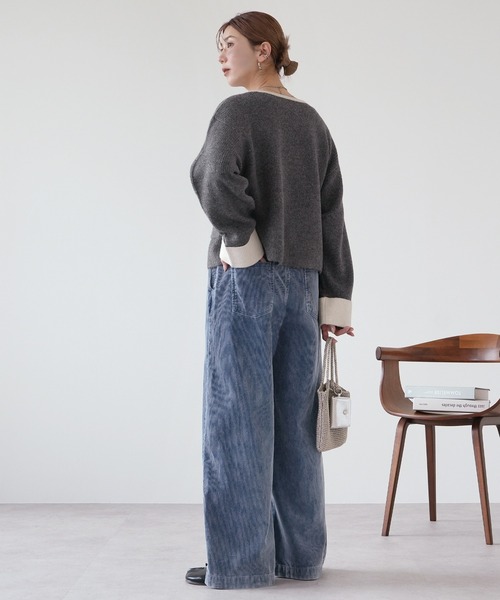 reca(レカ)の「コーデュロイワイドパンツ(その他パンツ・レディース・ブルー系その他・S/M/L)」の8枚目の写真