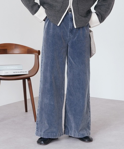 reca(レカ)の「コーデュロイワイドパンツ(その他パンツ・レディース・ブルー系その他・S/M/L)」の6枚目の写真