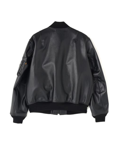 Alpha Industries(アルファインダストリーズ)の「【日本限定】Alpha Industries/アルファ インダストリーズ/LEATHER MA-1 FLIGHT JACKET/レザーMA-1 フライトジャケット(MA-1・メンズ・ブラック・XL/L/M/S)」の16枚目の写真