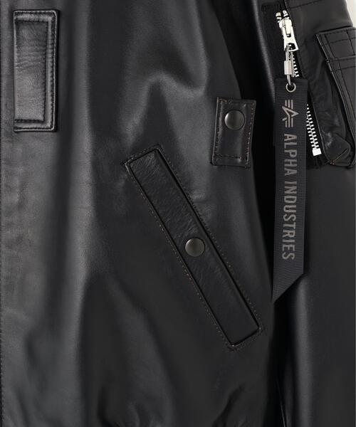 Alpha Industries(アルファインダストリーズ)の「【日本限定】Alpha Industries/アルファ インダストリーズ/LEATHER MA-1 FLIGHT JACKET/レザーMA-1 フライトジャケット(MA-1・メンズ・ブラック・XL/L/M/S)」の20枚目の写真