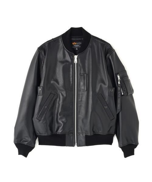 Alpha Industries(アルファインダストリーズ)の「【日本限定】Alpha Industries/アルファ インダストリーズ/LEATHER MA-1 FLIGHT JACKET/レザーMA-1 フライトジャケット(MA-1・メンズ・ブラック・XL/L/M/S)」の21枚目の写真