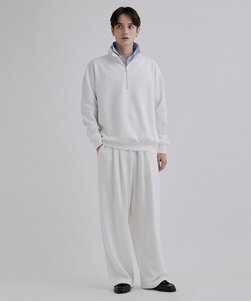 tk.TAKEO KIKUCHI(ティーケータケオキクチ)の「【TOROMIシリーズ】シルキータッチスウェットパンツ(その他パンツ・メンズ・ダークグレー/オフホワイト/ブラック・02/03)」の7枚目の写真