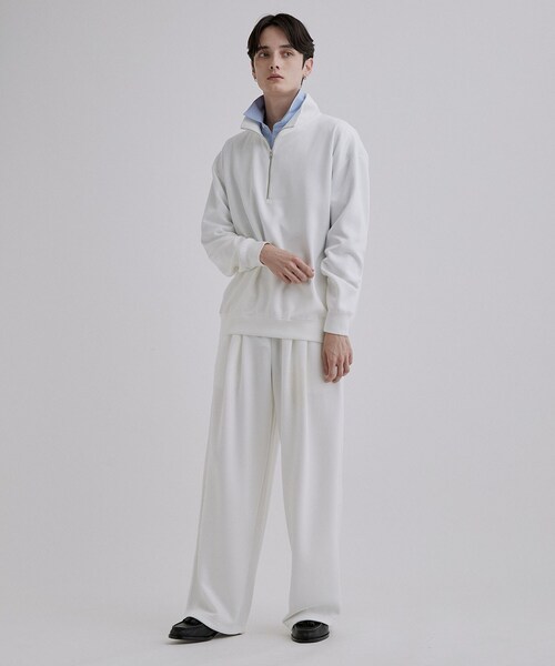tk.TAKEO KIKUCHI(ティーケータケオキクチ)の「【TOROMIシリーズ】シルキータッチスウェットパンツ(その他パンツ・メンズ・ダークグレー/オフホワイト/ブラック・02/03)」の8枚目の写真