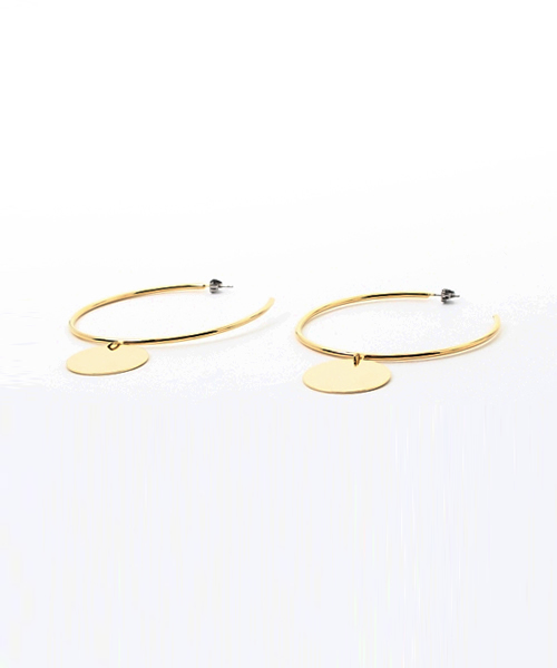 Lara&Heart（ララアンドハート）の「【mystic】Lara&Heart ディスクピアス（ピアス（両耳用）・レディース・ゴールド/シルバー・FREE）」の3枚目の写真