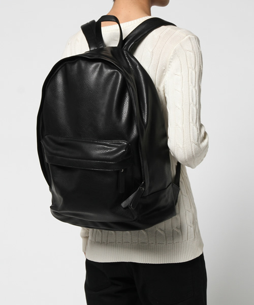 VIBGYOR（ヴィブジョー）の「PUレザービッグバッグパック（バックパック/リュック・メンズ・ブラック・FREE）」の10枚目の写真