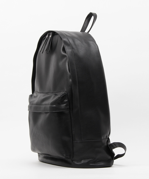 VIBGYOR（ヴィブジョー）の「PUレザービッグバッグパック（バックパック/リュック・メンズ・ブラック・FREE）」の2枚目の写真