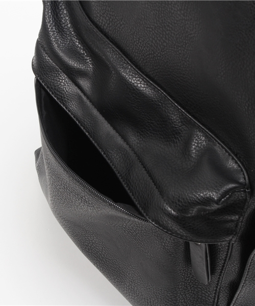 VIBGYOR（ヴィブジョー）の「PUレザービッグバッグパック（バックパック/リュック・メンズ・ブラック・FREE）」の6枚目の写真