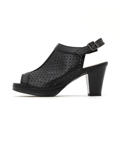 LE TALON（ルタロン）の「7cmコウブカパンチングサンダル◆（サンダル・レディース・ブラック/キャメル・36.5/37.5/35.5）」の11枚目の写真