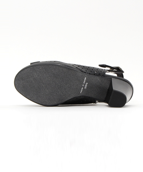 LE TALON（ルタロン）の「7cmコウブカパンチングサンダル◆（サンダル・レディース・ブラック/キャメル・36.5/37.5/35.5）」の12枚目の写真