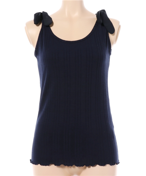 Heather（ヘザー）の「カタリボンテレコタンク  729811（タンクトップ・レディース・サックスブルー/ネイビー/オフホワイト・FREE）」の3枚目の写真