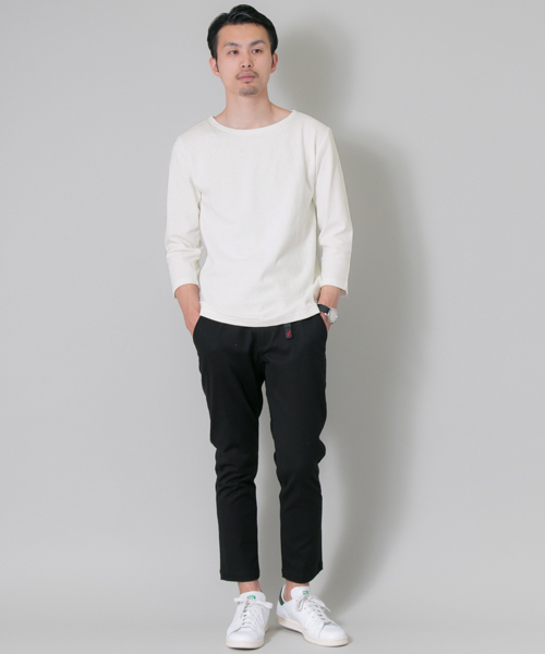 URBAN RESEARCH(アーバンリサーチ)の「UR バスクシャツ(Tシャツ/カットソー・メンズ・ブラック/ブラック系その他/ホワイト/ホワイト系その他/キャメル/グレー・LARGE/SMALL/MEDIUM)」の10枚目の写真