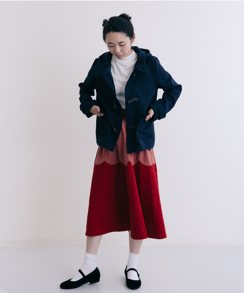 MERLOT（メルロー）の「ZOZO限定ショートダッフルコート455-6527N-TK（ダッフルコート・レディース・グレー/ベージュ/ネイビー/ブラック/ワイン/グリーン/キャメル・FREE/M/L）」の20枚目の写真