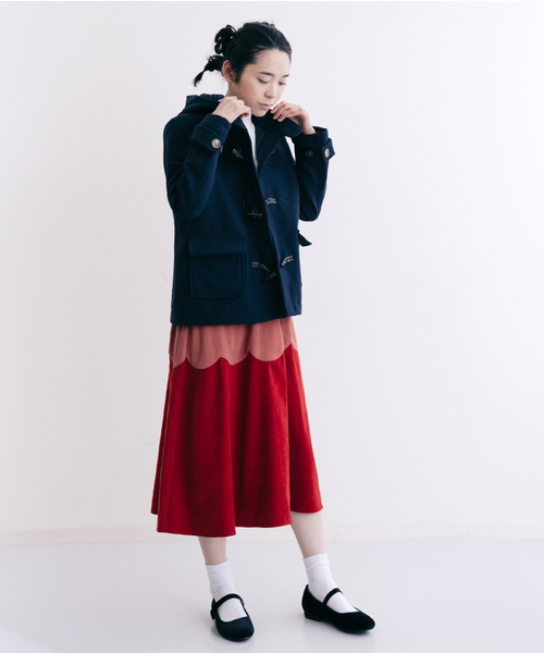 MERLOT（メルロー）の「ZOZO限定ショートダッフルコート455-6527N-TK（ダッフルコート・レディース・グレー/ベージュ/ネイビー/ブラック/ワイン/グリーン/キャメル・FREE/M/L）」の19枚目の写真