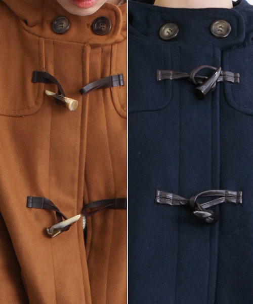 MERLOT（メルロー）の「ZOZO限定ショートダッフルコート455-6527N-TK（ダッフルコート・レディース・グレー/ベージュ/ネイビー/ブラック/ワイン/グリーン/キャメル・FREE/M/L）」の11枚目の写真