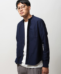 【MADE IN JAPAN】オックスフォード　バンドカラーシャツ 【日本製】