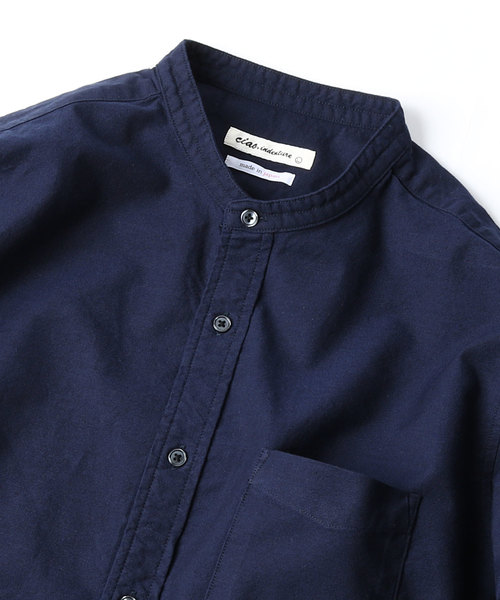 ZIP FIVE(ジップファイブ)の「【MADE IN JAPAN】オックスフォード バンドカラーシャツ 【日本製】(シャツ/ブラウス・メンズ・チャコール/ネイビー/サックスブルー/オリーブ/ブルー/グレー/ホワイト/ワイン/ブラック・X-SMALL/LARGE/X-LARGE/XX-LARGE/MEDIUM/SMALL)」の20枚目の写真