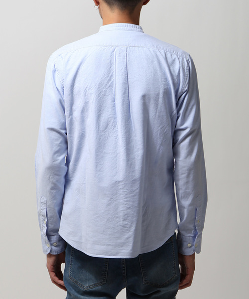 ZIP FIVE(ジップファイブ)の「【MADE IN JAPAN】オックスフォード バンドカラーシャツ 【日本製】(シャツ/ブラウス・メンズ・チャコール/ネイビー/サックスブルー/オリーブ/ブルー/グレー/ホワイト/ワイン/ブラック・X-SMALL/LARGE/X-LARGE/XX-LARGE/MEDIUM/SMALL)」の16枚目の写真