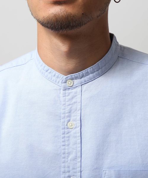 ZIP FIVE(ジップファイブ)の「【MADE IN JAPAN】オックスフォード バンドカラーシャツ 【日本製】(シャツ/ブラウス・メンズ・チャコール/ネイビー/サックスブルー/オリーブ/ブルー/グレー/ホワイト/ワイン/ブラック・X-SMALL/LARGE/X-LARGE/XX-LARGE/MEDIUM/SMALL)」の15枚目の写真
