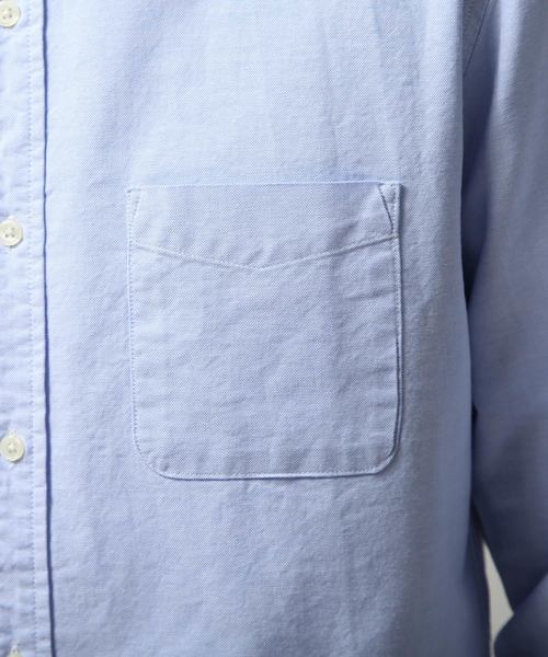 ZIP FIVE(ジップファイブ)の「【MADE IN JAPAN】オックスフォード バンドカラーシャツ 【日本製】(シャツ/ブラウス・メンズ・チャコール/ネイビー/サックスブルー/オリーブ/ブルー/グレー/ホワイト/ワイン/ブラック・X-SMALL/LARGE/X-LARGE/XX-LARGE/MEDIUM/SMALL)」の14枚目の写真