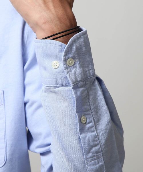 ZIP FIVE(ジップファイブ)の「【MADE IN JAPAN】オックスフォード バンドカラーシャツ 【日本製】(シャツ/ブラウス・メンズ・チャコール/ネイビー/サックスブルー/オリーブ/ブルー/グレー/ホワイト/ワイン/ブラック・X-SMALL/LARGE/X-LARGE/XX-LARGE/MEDIUM/SMALL)」の13枚目の写真