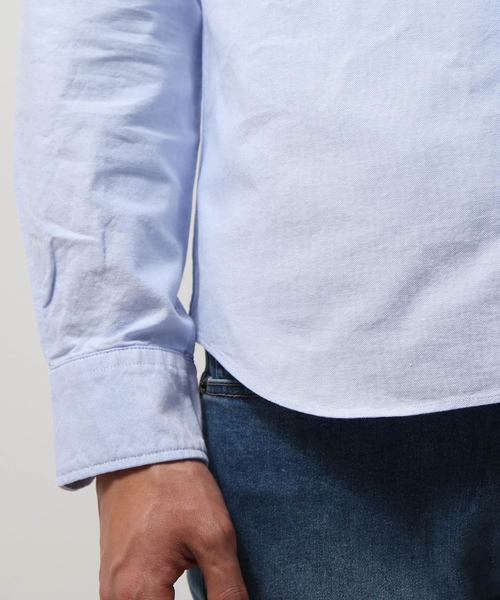 ZIP FIVE(ジップファイブ)の「【MADE IN JAPAN】オックスフォード バンドカラーシャツ 【日本製】(シャツ/ブラウス・メンズ・チャコール/ネイビー/サックスブルー/オリーブ/ブルー/グレー/ホワイト/ワイン/ブラック・X-SMALL/LARGE/X-LARGE/XX-LARGE/MEDIUM/SMALL)」の12枚目の写真