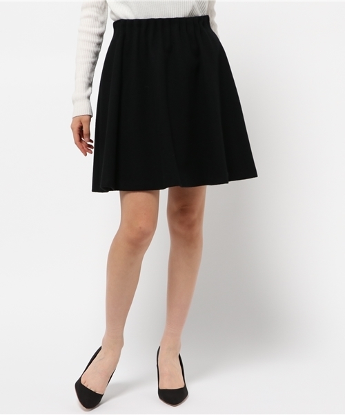 BLUE LABEL CRESTBRIDGE(ブルーレーベルクレストブリッジ)の「ビーバーメルトン ゴムギャザースカート(スカート・レディース・ベージュ/ピンク/ブラック・36/38)」の1枚目の写真