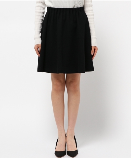 BLUE LABEL CRESTBRIDGE(ブルーレーベルクレストブリッジ)の「ビーバーメルトン ゴムギャザースカート(スカート・レディース・ベージュ/ピンク/ブラック・36/38)」の4枚目の写真