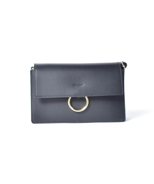 Khaju（カージュ）の「MARCO BIANCHINI:リングスクエアバッグ◇（ショルダーバッグ・レディース・ゴールド/ブラック/ピンク・ONE SIZE）」の4枚目の写真