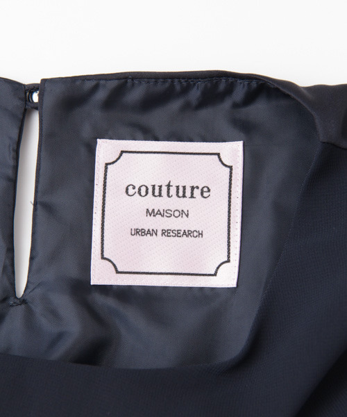 URBAN RESEARCH（アーバンリサーチ）の「UR COUTURE MAISON　異素材切り替えワンピース（ワンピース・レディース・ベージュ/ネイビー/ブラック・38）」の8枚目の写真