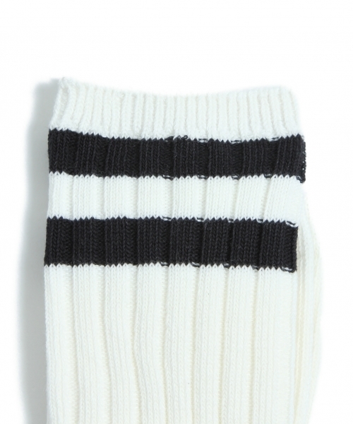 LAKOLE（ラコレ）の「【抗菌防臭】リブラインソックス / LAKOLE（ソックス/靴下・メンズ・ブラック/グレー/ホワイト・M/L）」の5枚目の写真