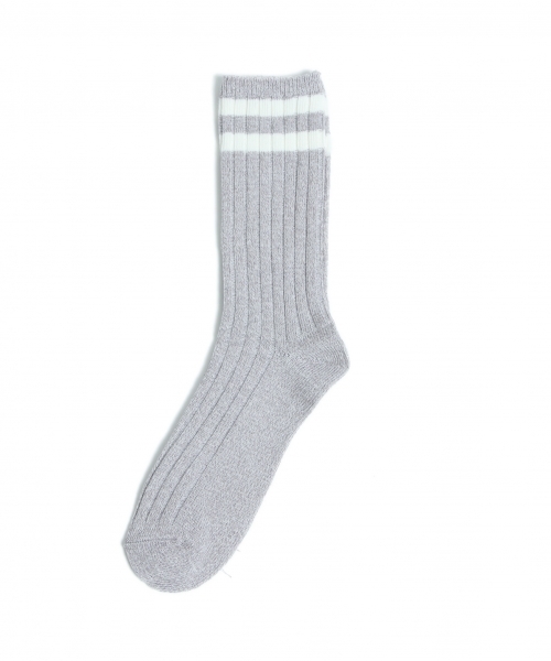 LAKOLE（ラコレ）の「【抗菌防臭】リブラインソックス / LAKOLE（ソックス/靴下・メンズ・ブラック/グレー/ホワイト・M/L）」の8枚目の写真