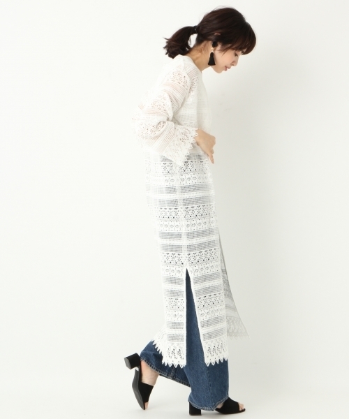 A part by(アパートバイ)の「Cソウレースガウン 751752 (カーディガン/ボレロ・レディース・ホワイト/ブラック・FREE)」の11枚目の写真