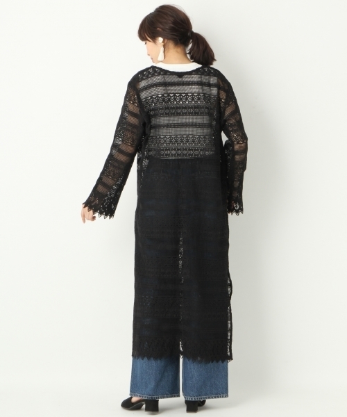 A part by(アパートバイ)の「Cソウレースガウン 751752 (カーディガン/ボレロ・レディース・ホワイト/ブラック・FREE)」の4枚目の写真