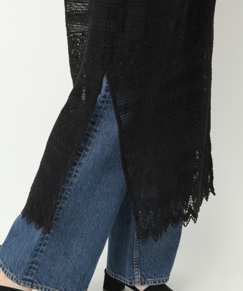 A part by(アパートバイ)の「Cソウレースガウン 751752 (カーディガン/ボレロ・レディース・ホワイト/ブラック・FREE)」の8枚目の写真