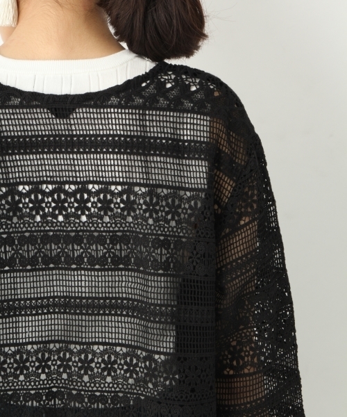 A part by(アパートバイ)の「Cソウレースガウン 751752 (カーディガン/ボレロ・レディース・ホワイト/ブラック・FREE)」の10枚目の写真